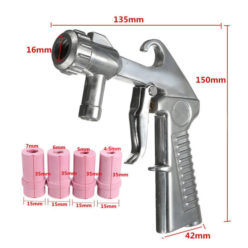 Sandblaster Air Siphon Nozzle Kit with 4 Ceramic Nozzles 1