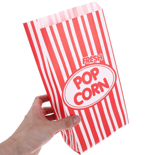 100pcs Paper Popcorn Bags Party Containers Wrapping 2
