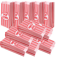 100pcs Paper Popcorn Bags Party Containers Wrapping