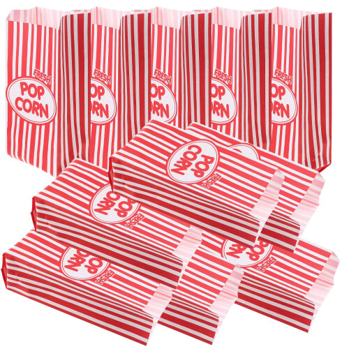 100pcs Paper Popcorn Bags Party Containers Wrapping