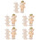 30pcs Wooden Felt Dolls Display Stand Needle Felting Holder 6