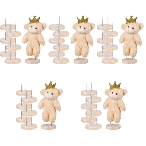 30pcs Wooden Felt Dolls Display Stand Needle Felting Holder 2