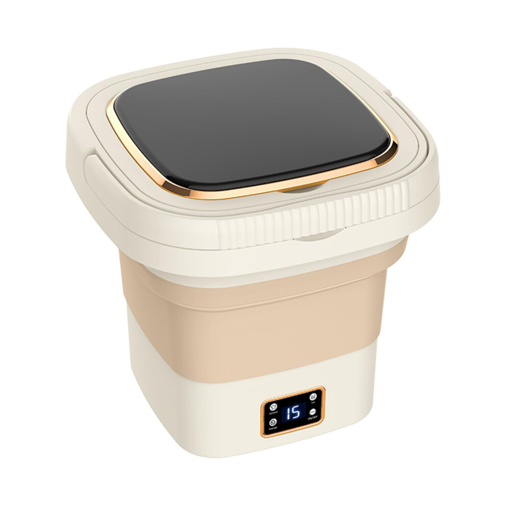 Portable 9L Mini Washing Machine Compact Dehydrator for Home Use Ideal for Socks Underwear Small Travel Items Cream Design-image-OPC-PKBM7H9-NEW