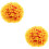 2Pcs Orange Artificial Topiary Ball Plastic Hanging Decor for Ceiling 8