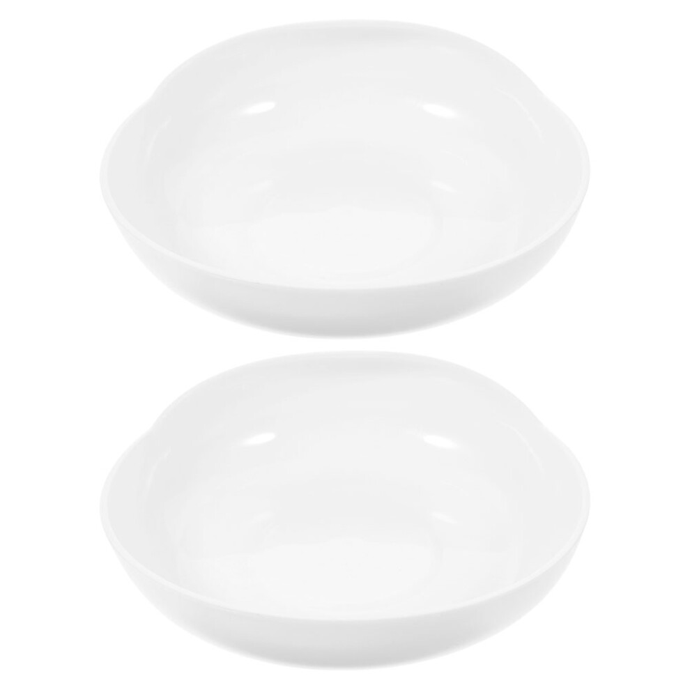 2Pcs Scoop Plate With Suction Cup Base Non-Slip Tableware Happyyami