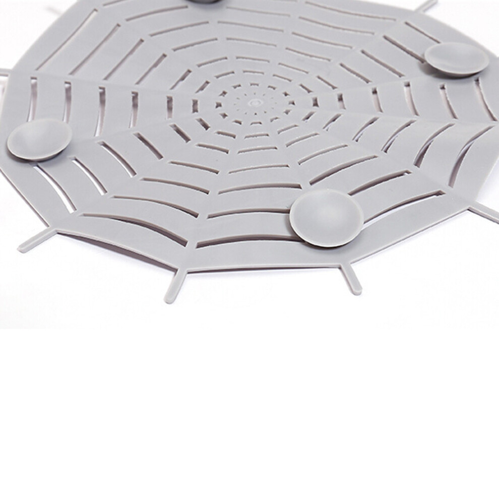 6Pcs Spider Web Sink Strainer Drain Filter Grey 3181023700317