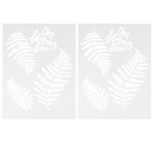 2pcs Plastic Coffee Latte Art Stencils Reusable
