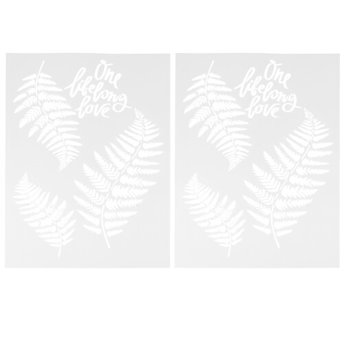 2pcs Plastic Coffee Latte Art Stencils Reusable