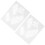 2pcs Plastic Coffee Latte Art Stencils Reusable 5