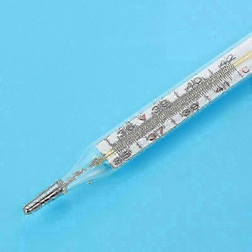2X Medical Mercurial Glass Thermometer Large Screen Clinical Measuring Equippment 1
