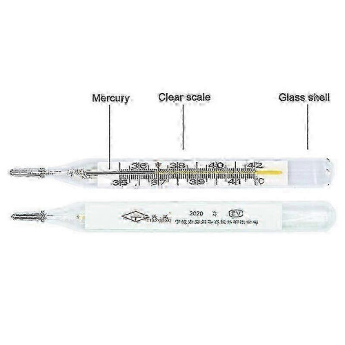 2X Medical Mercurial Glass Thermometer Large Screen Clinical Measuring Equippment 2