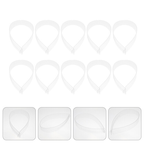 100pcs Plastic Shirt Collar Strips Transparent 1