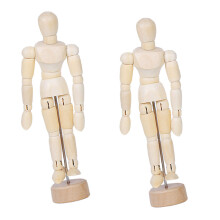 4pcs Wooden Joints Person Decor Models Wood Crafts Desktop Ornaments