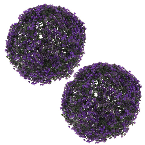 2pcs Simulate Plastic Green Grass Ball Artificial Plant Decor 2