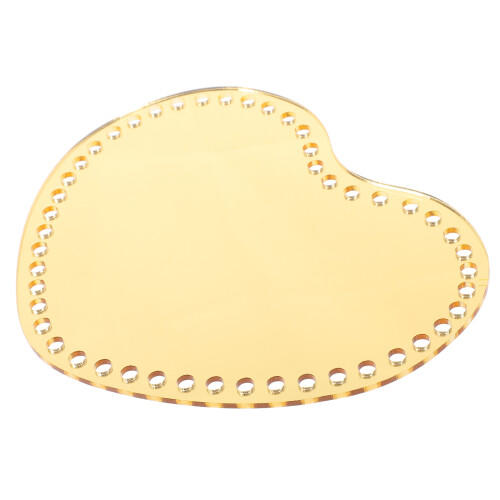8pcs Acrylic Heart Shape Bag Bottom Base with Holes 2