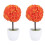 2pcs Artificial Plant Ball Bonsai Decor Orange 3