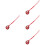 4pcs Japanese Bell Pendant Keychain 8
