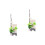 2Pcs White Artificial Flower Sushi Plate Decorations for Hotel Dining 6