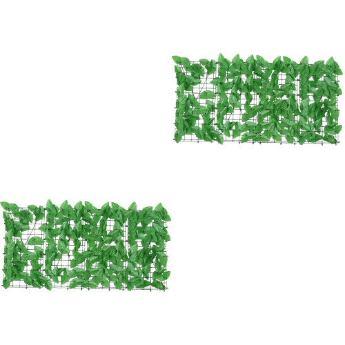 2 Simulation Zaunblatt Schutzgeländer Für Garten 2