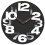 Hollow-Out 3D Big Digits Round Wall Clock Black 1