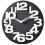 Hollow-Out 3D Big Digits Round Wall Clock Black 4