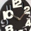 Hollow-Out 3D Big Digits Round Wall Clock Black 5
