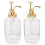2pcs Transparent Glass Coffee Syrup Dispenser Bottles 1