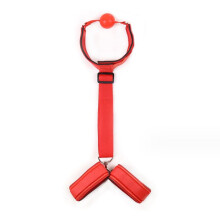 Back Handcuffs and Neck Cuffs Set for Bondage Training, Adjustable Size, Durable Material, Unisex Design
