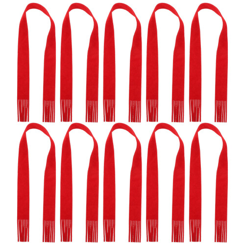 30Pcs Soft Fabric Mini Scarf Red Double-Sided Plush Doll Accessory 1