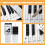 1set Piano Keyboard Stickers Adhesive Decals 7
