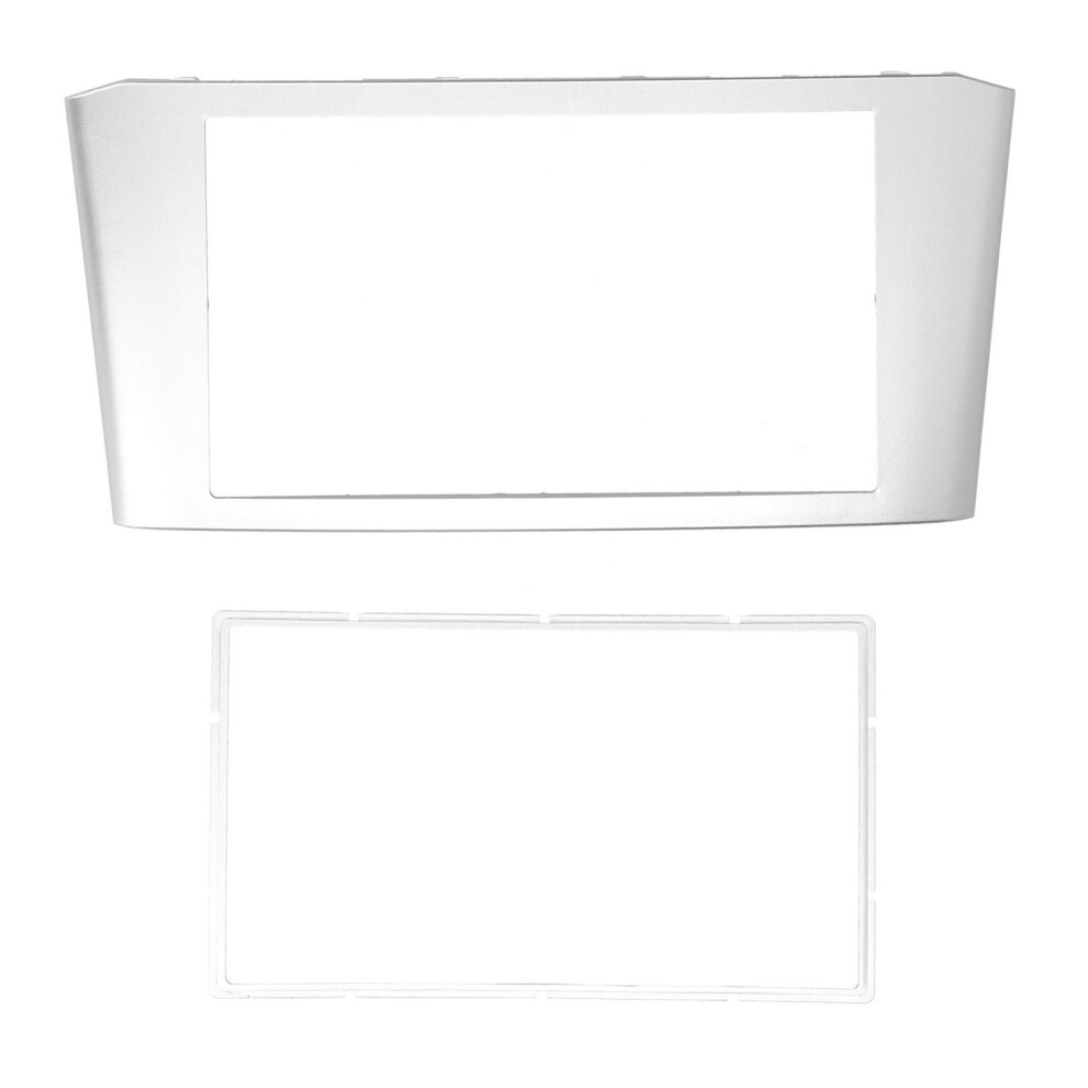 2 Din Radio Stereo Fascia Dash Audio Dvd Silver 8320539841151