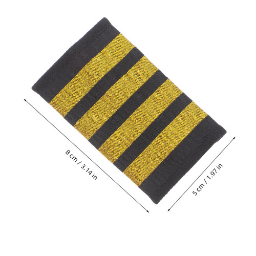 1pair Pilot Epaulets Professional Shoulder Boards Captain Uniform 2