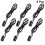 6Pcs Car LED Eagle Eye License Plate Light Black Aluminum Shell 5