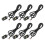 6Pcs Car LED Eagle Eye License Plate Light Black Aluminum Shell 1