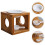 1Set Unique Light Brown Wood Ceramic Household Incense Container 8