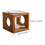 1Set Unique Light Brown Wood Ceramic Household Incense Container 2