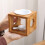 1Set Unique Light Brown Wood Ceramic Household Incense Container 5