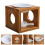 1Set Unique Light Brown Wood Ceramic Household Incense Container 6