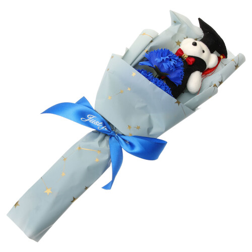 Graduation Bear Scented Soap Flower Bouquet Gift 2