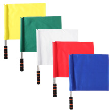 5Stk Referee Fahnen Set Mehrfarbig Polyester & Edelstahl Signalflaggen