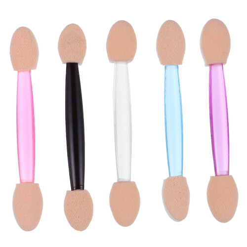 250pcs/5 Boxes Double-Ended Eyeshadow Brush Applicators