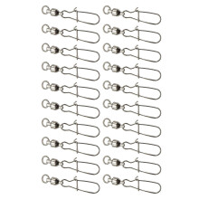 20pcs Stainless Steel Fishing Swivel Snap High Strength