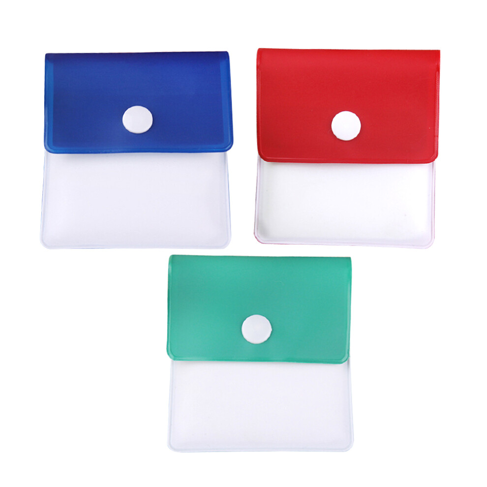 Inoomp 3Pcs Red Cigarette Ash Bags Portable Plastic Pouch For Outdoor Use