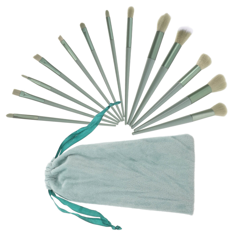 Solustre 1Set Plastic Handle Makeup Brushes With Bag