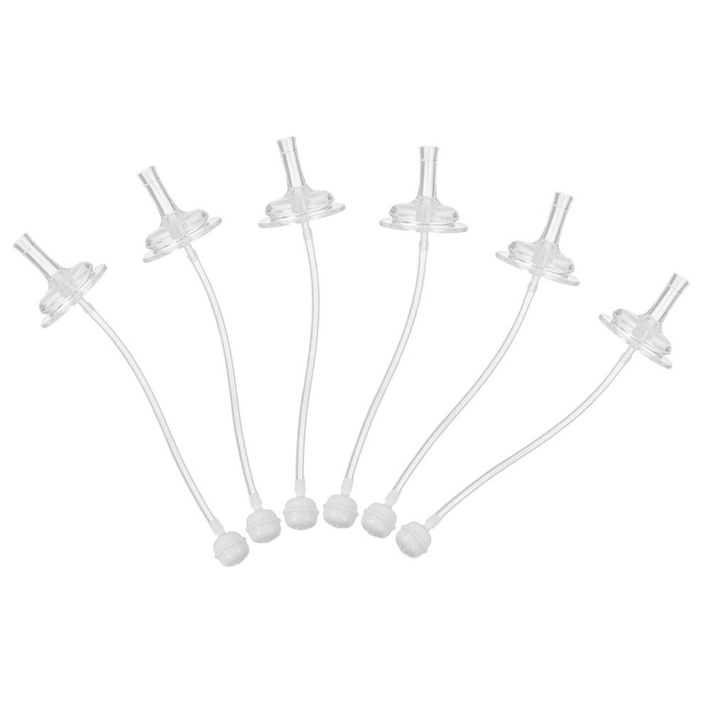 Inoomp 6Pcs Wide Mouth Sippy Cup Silicone Straws Set Leak-Proof Reusable
