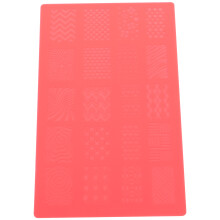 1pc Women Nail Template Nail Art Stamping Plate Manicure Tool