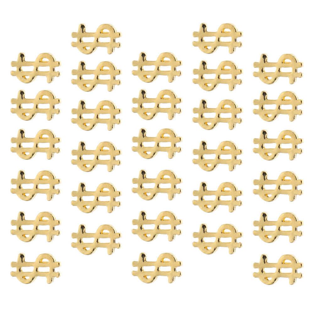 Inoomp Golden 100Pcs Alloy Shape Nail Ornaments Manicure Decors