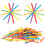 2000pcs Colored Wood Matchsticks Popsicle Craft Sticks 10