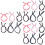 18pcs Bow Wire Headbands Retro Hair Hoops 5