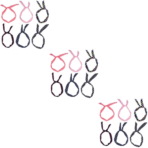 18pcs Bow Wire Headbands Retro Hair Hoops 1